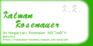 kalman rosenauer business card
